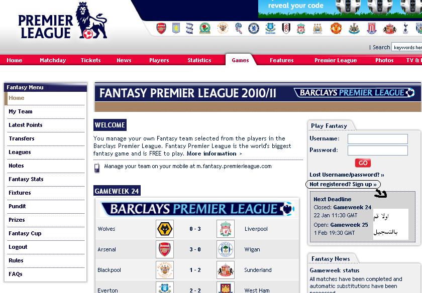   fantasy premier league